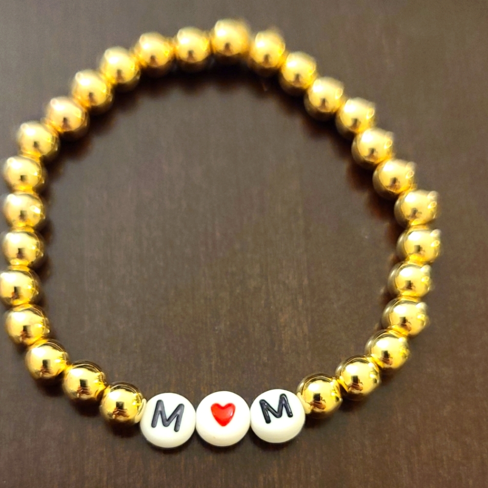 Handmade Beaded Mom Bracelet